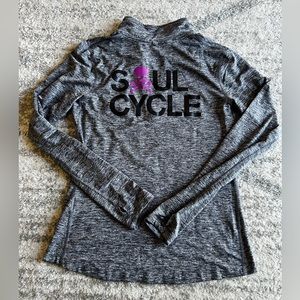 Nike x Soulcycle Long Sleeve Dri-Fit Top gray. Logo on the back. Small. Used.